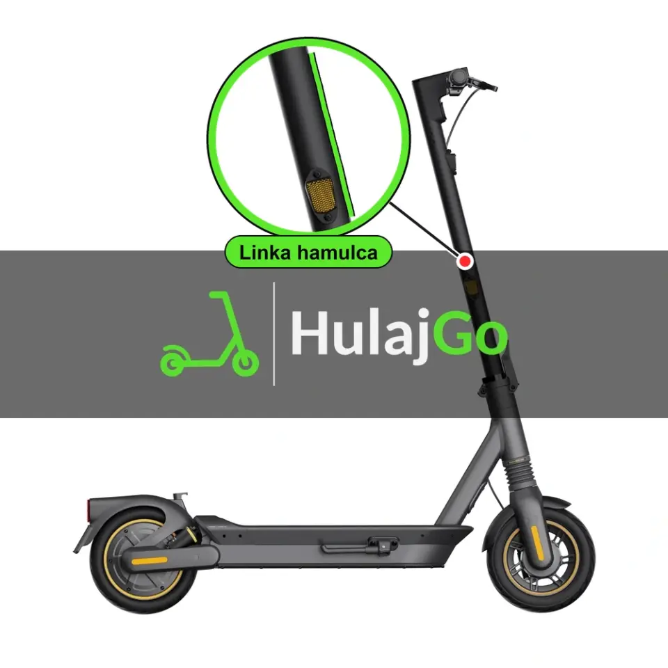 Segway Max G2 - w powiększeniu linka hamulca (wymiana linki hamulca)