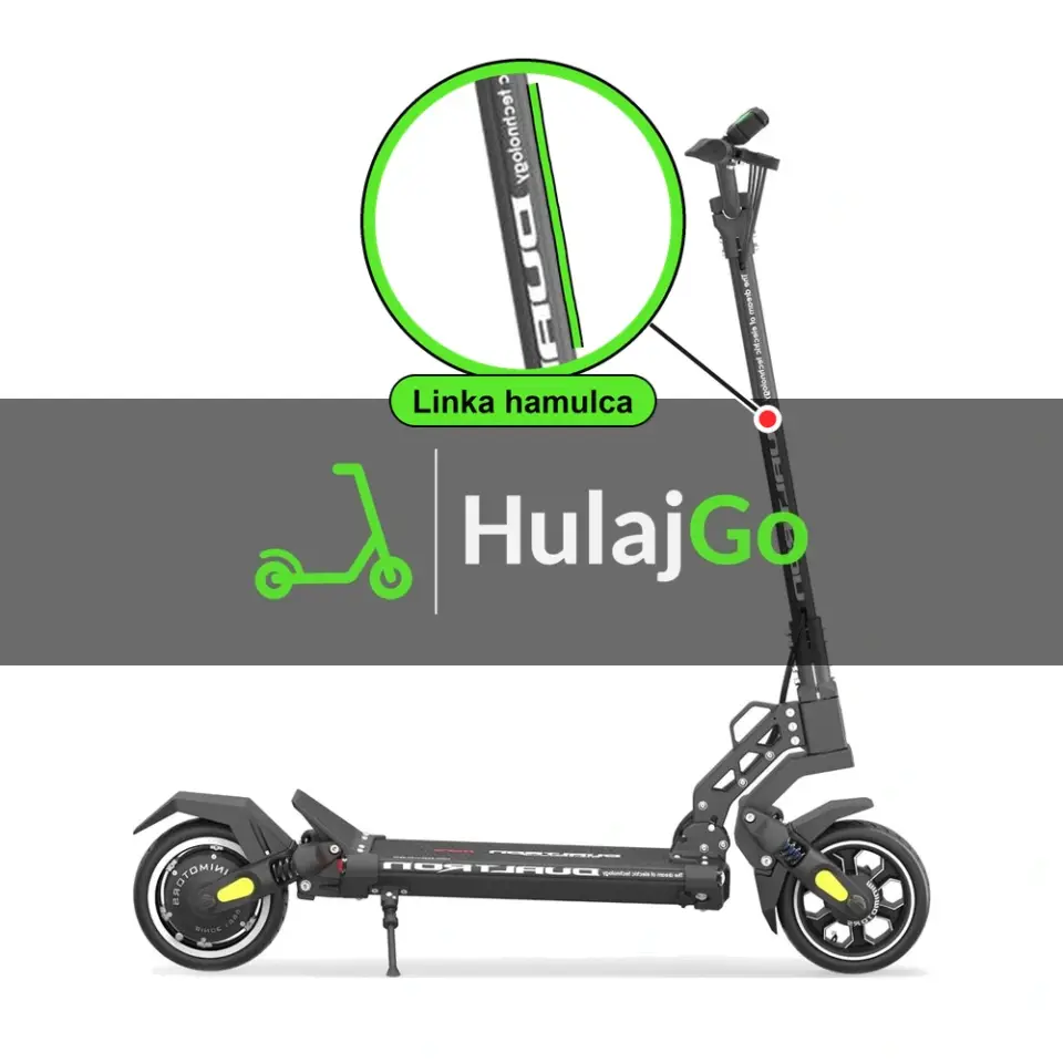 Dualtron Mini - w powiększeniu linka hamulca (wymiana linki hamulca)