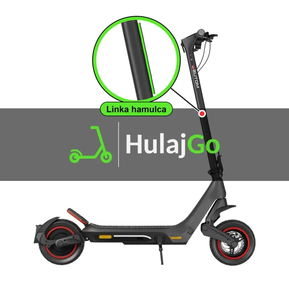 Motus Pro 10 Urban - w powiększeniu linka hamulca (wymiana linki hamulca)