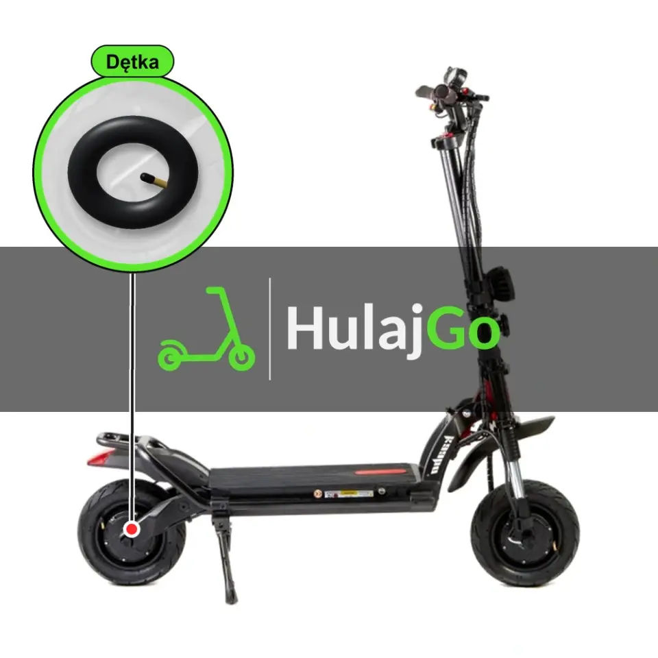 Kaabo Wolf Warrior 11 Plus - w powiększeniu dętka (wymiana dętki)