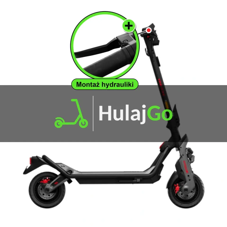 Segway GT3 - w powiększeniu klamka hamulca (montaż hamulców hydraulicznych)