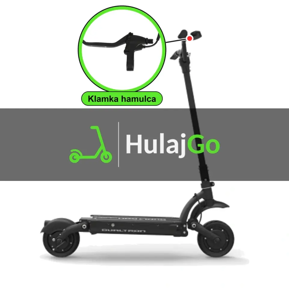 Dualtron Raptor 2 - w powiększeniu klamka hamulca (wymiana klamki hamulca)
