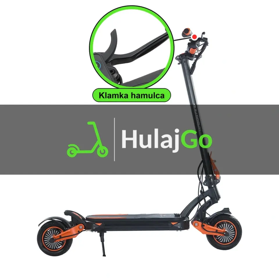 Kugoo LX9+ - w powiększeniu klamka hamulca (wymiana klamki hamulca)