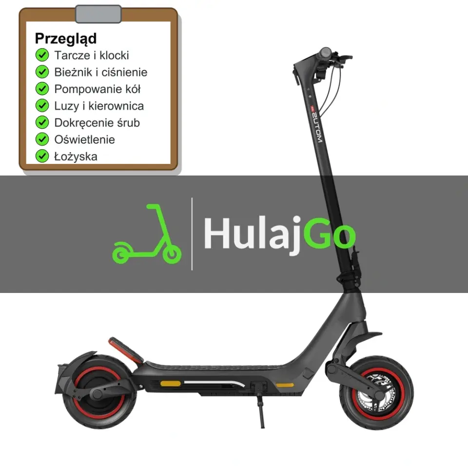 Motus Pro 10 Urban - lista kontrolna przeglądu z zaznaczonymi pozycjami (przegląd przed sezonem)