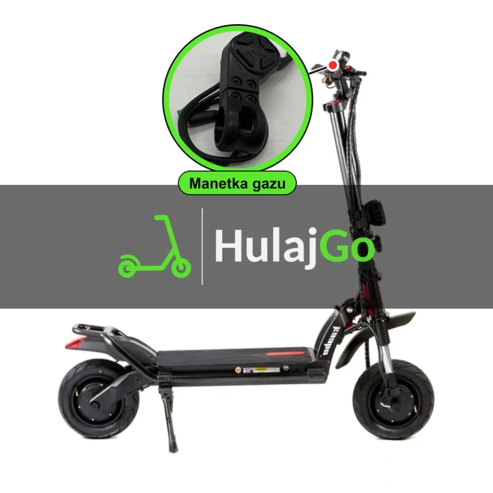 Kaabo Wolf Warrior 11 Plus - w powiększeniu manetka gazu (wymiana manetki)