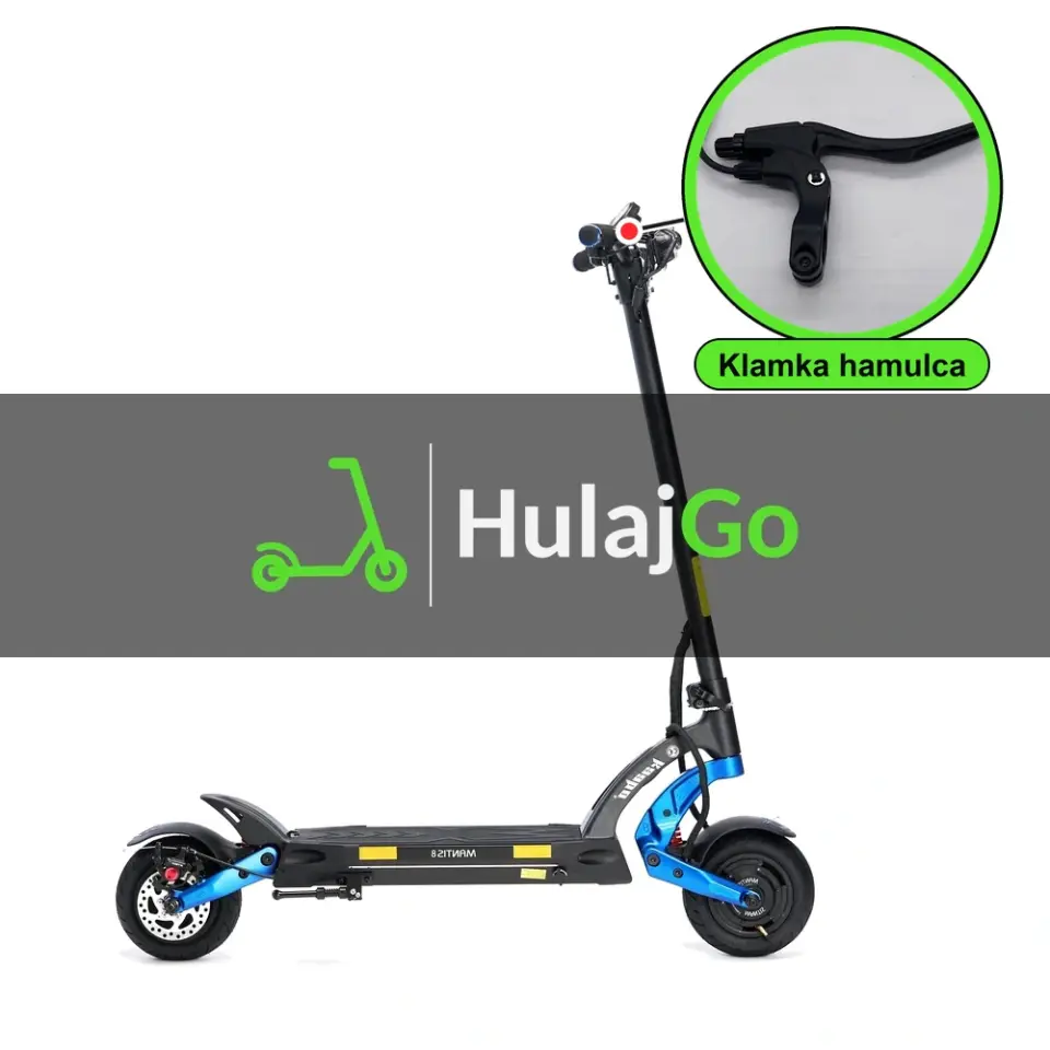 Kaabo Mantis 8 Plus - w powiększeniu klamka hamulca (wymiana klamki hamulca)