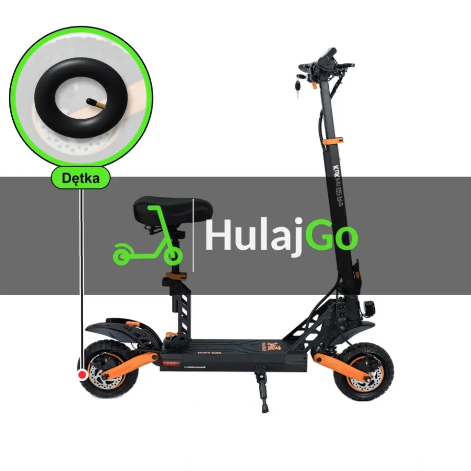 Kukirin G2 Pro - w powiększeniu dętka (wymiana dętki)