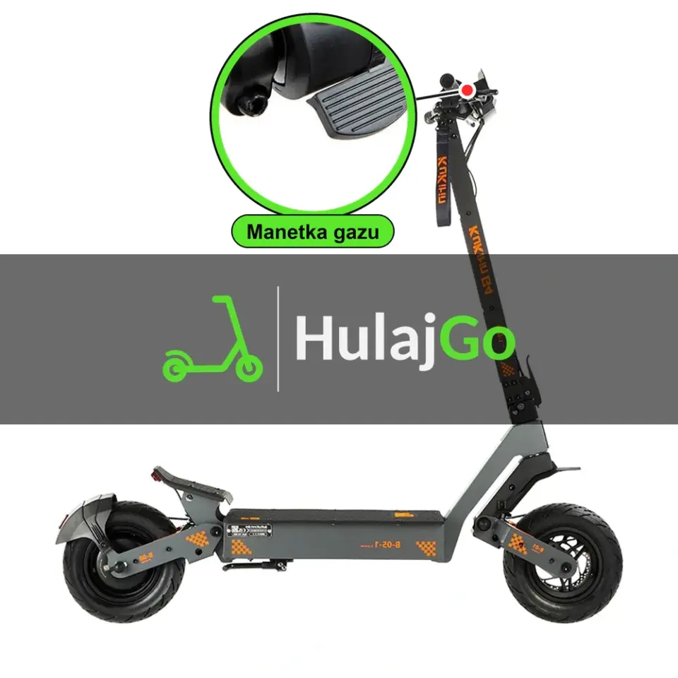 Kukirin G4 - w powiększeniu manetka gazu (wymiana manetki)
