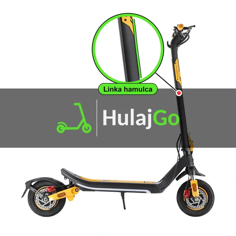 Kugoo M3 Pro - w powiększeniu linka hamulca (wymiana linki hamulca)