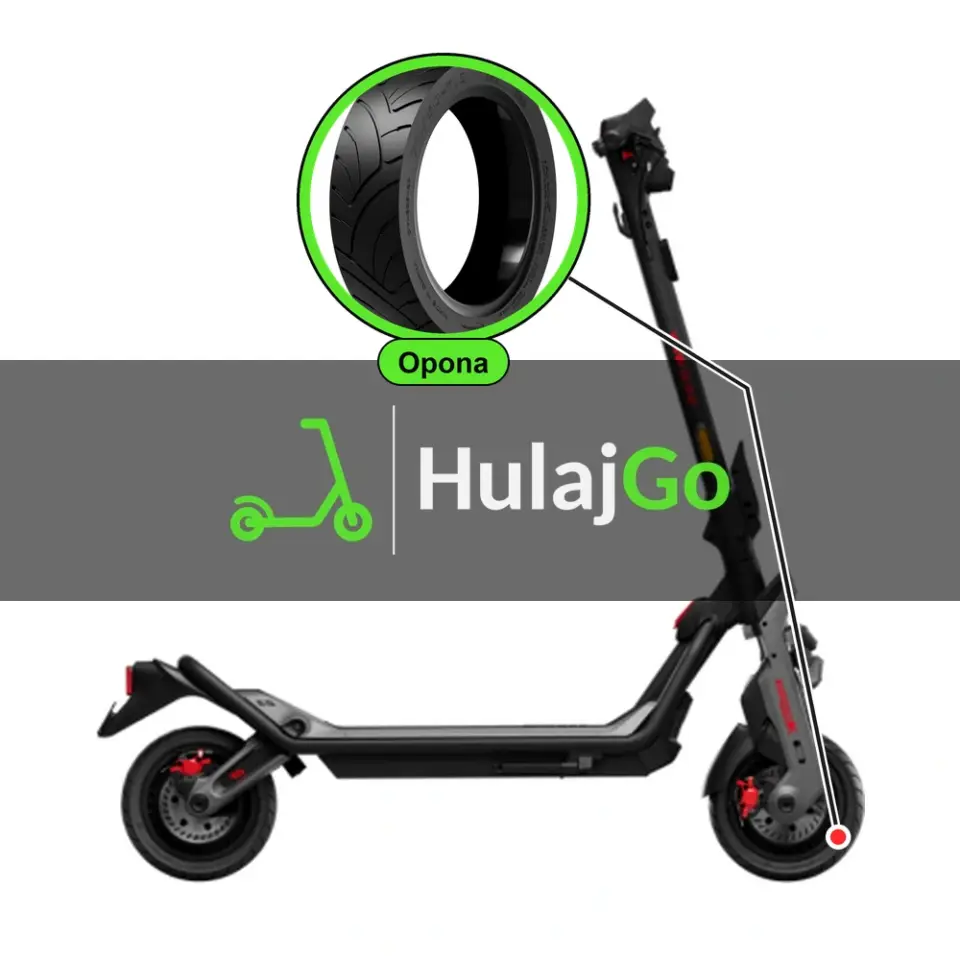 Segway GT3 - w powiększeniu bieżnik opony (wymiana opony)