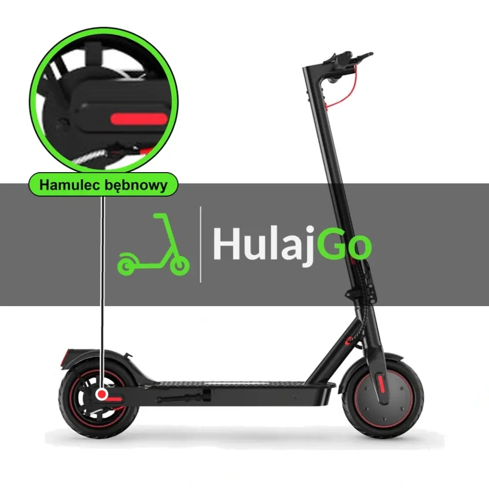 iScooter i8 - w powiększeniu piasta z hamulcem bębnowym (naprawa hamulców bębnowych)
