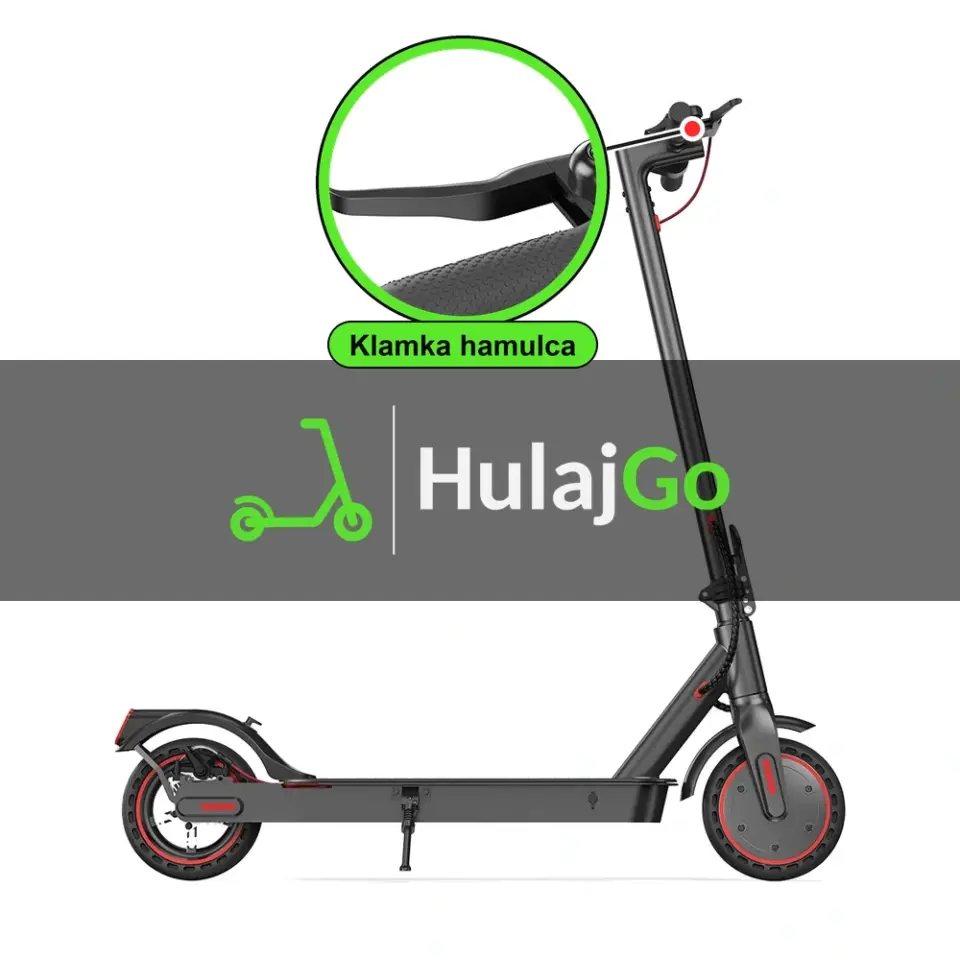 iScooter i9 - w powiększeniu klamka hamulca (wymiana klamki hamulca)