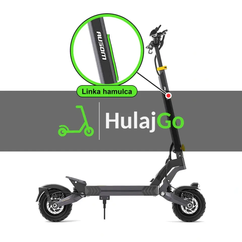 Ausom L2 Dual Motor - w powiększeniu linka hamulca (wymiana linki hamulca)