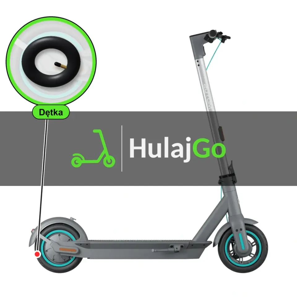 Motus Scooty 10 - w powiększeniu dętka (wymiana dętki)