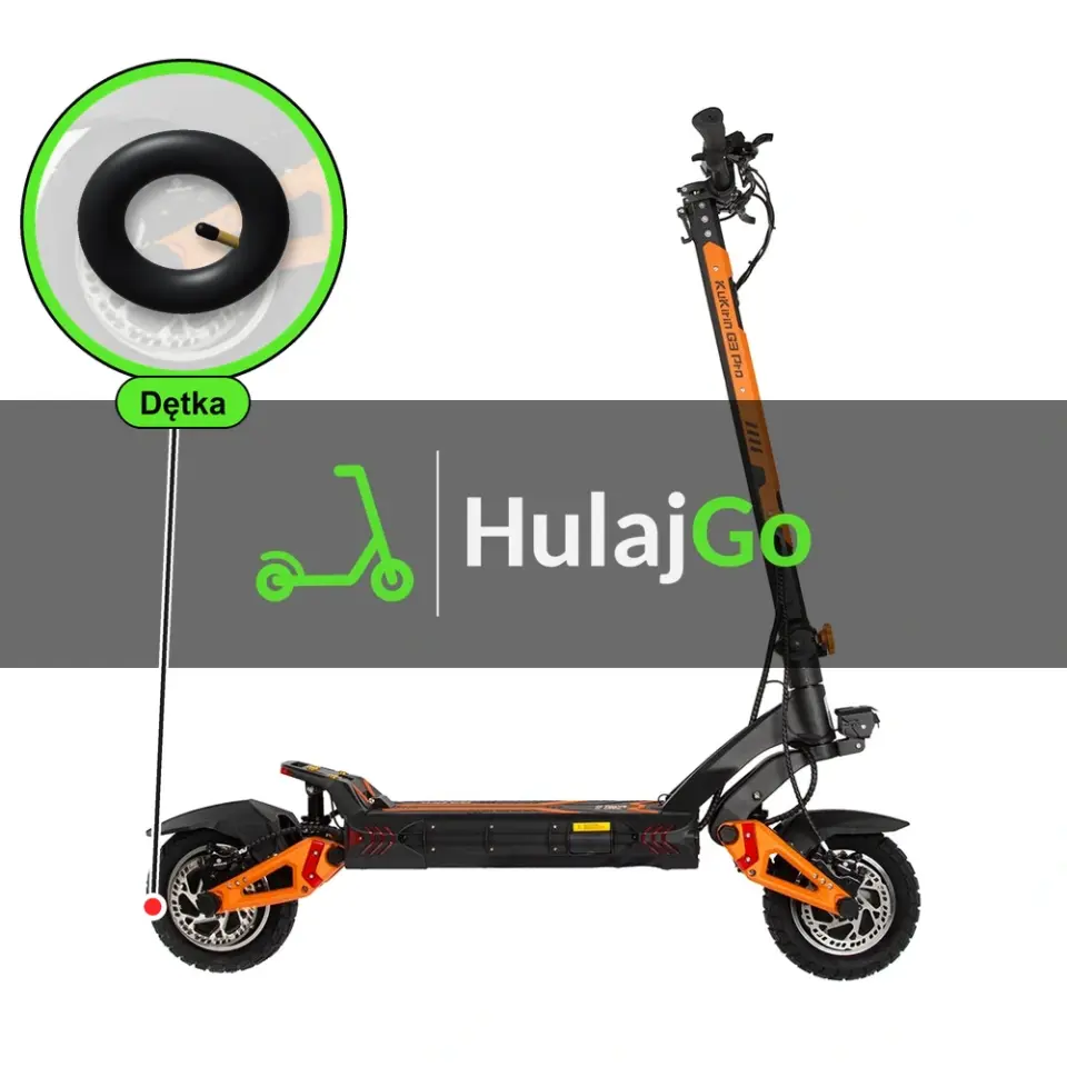 Kugoo Kirin G3 Pro - w powiększeniu dętka (wymiana dętki)