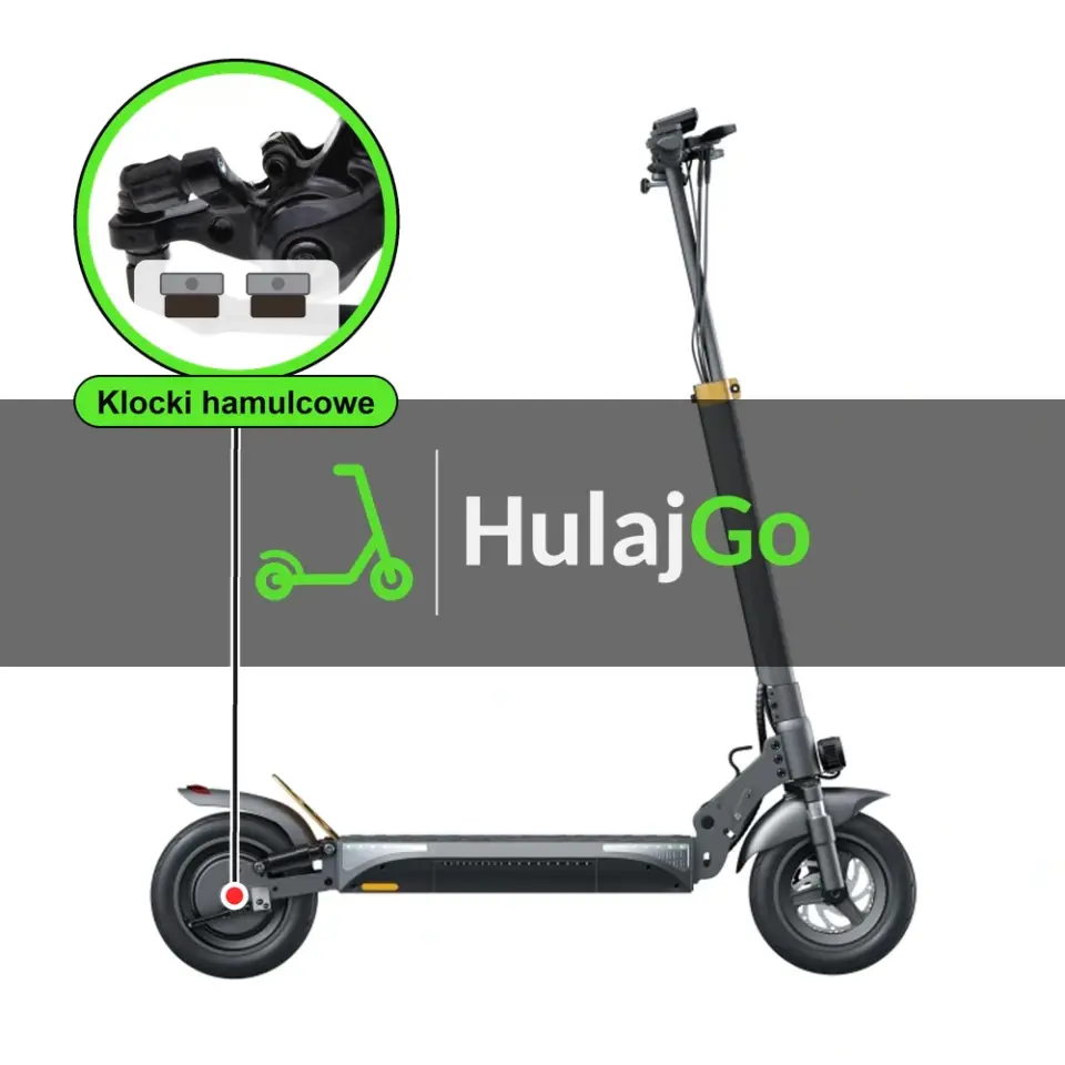 Ruptor R1 - w powiększeniu zacisk z klockami hamulcowymi (wymiana klocków hamulcowych)