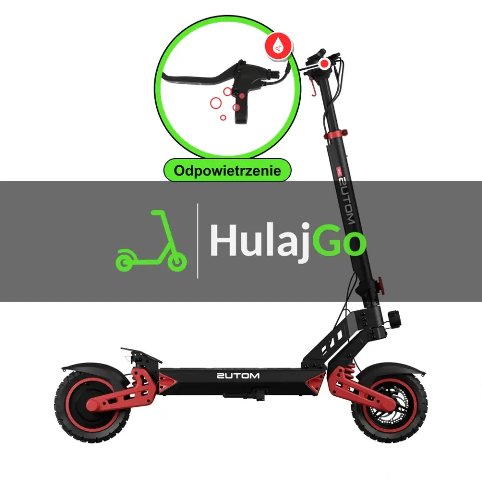 Motus Daytona 10 - w powiększeniu klamka hamulca hydraulicznego (odpowietrzenie hamulców hydraulicznych)