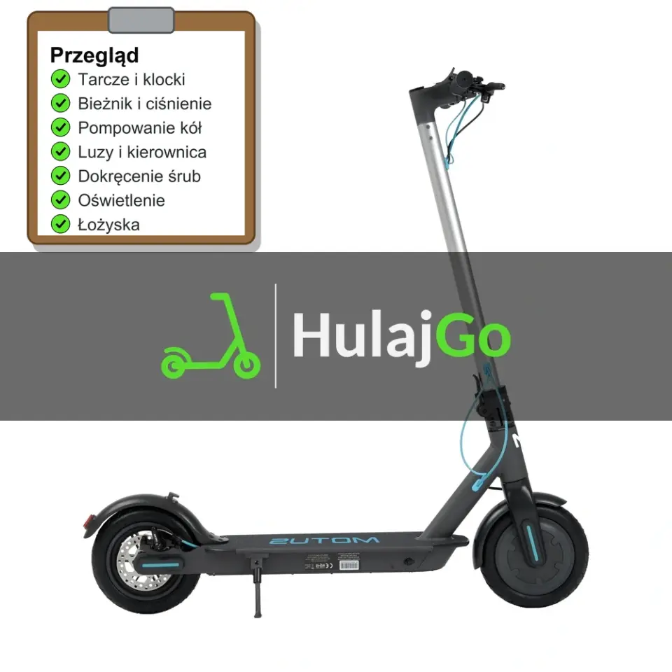 Motus Scooty 8.5 - lista kontrolna przeglądu z zaznaczonymi pozycjami (przegląd przed sezonem)