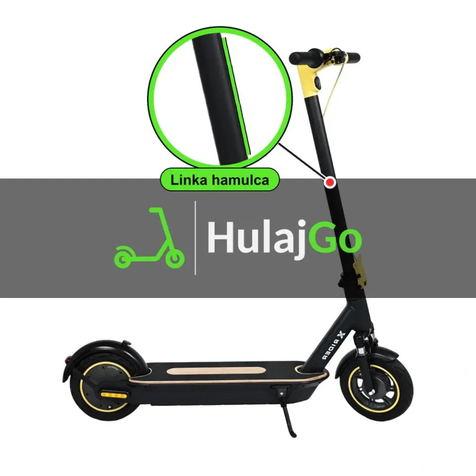 X-Rider M10ME - w powiększeniu linka hamulca (wymiana linki hamulca)