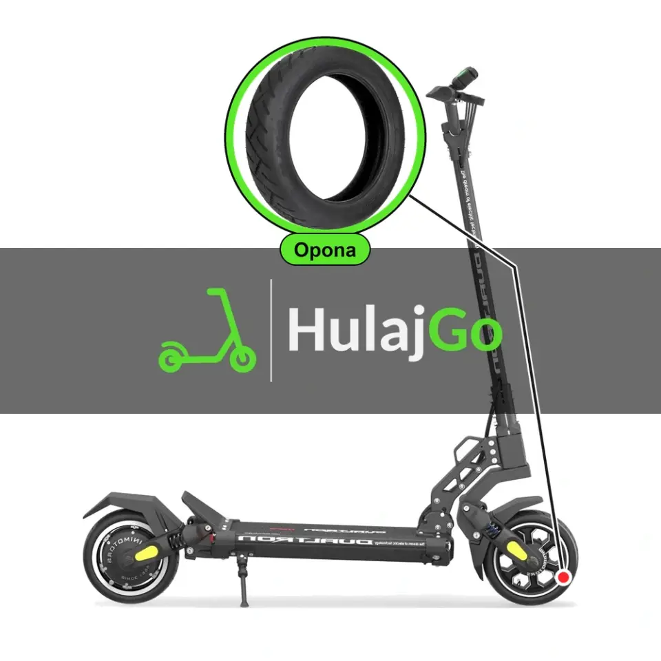 Dualtron Mini - w powiększeniu bieżnik opony (wymiana opony)