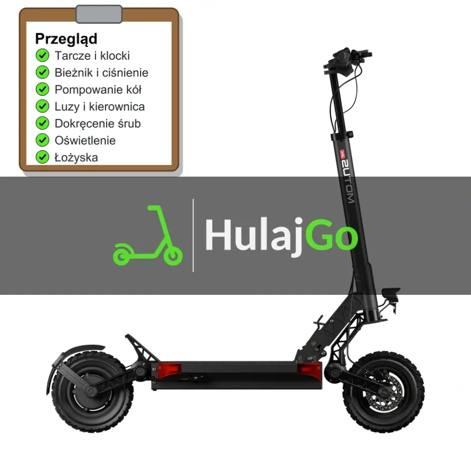 Motus Pro 10 - lista kontrolna przeglądu z zaznaczonymi pozycjami (przegląd przed sezonem)