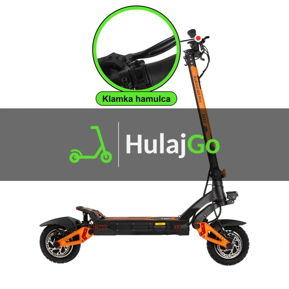 Kugoo Kirin G3 Pro - w powiększeniu klamka hamulca (wymiana klamki hamulca)