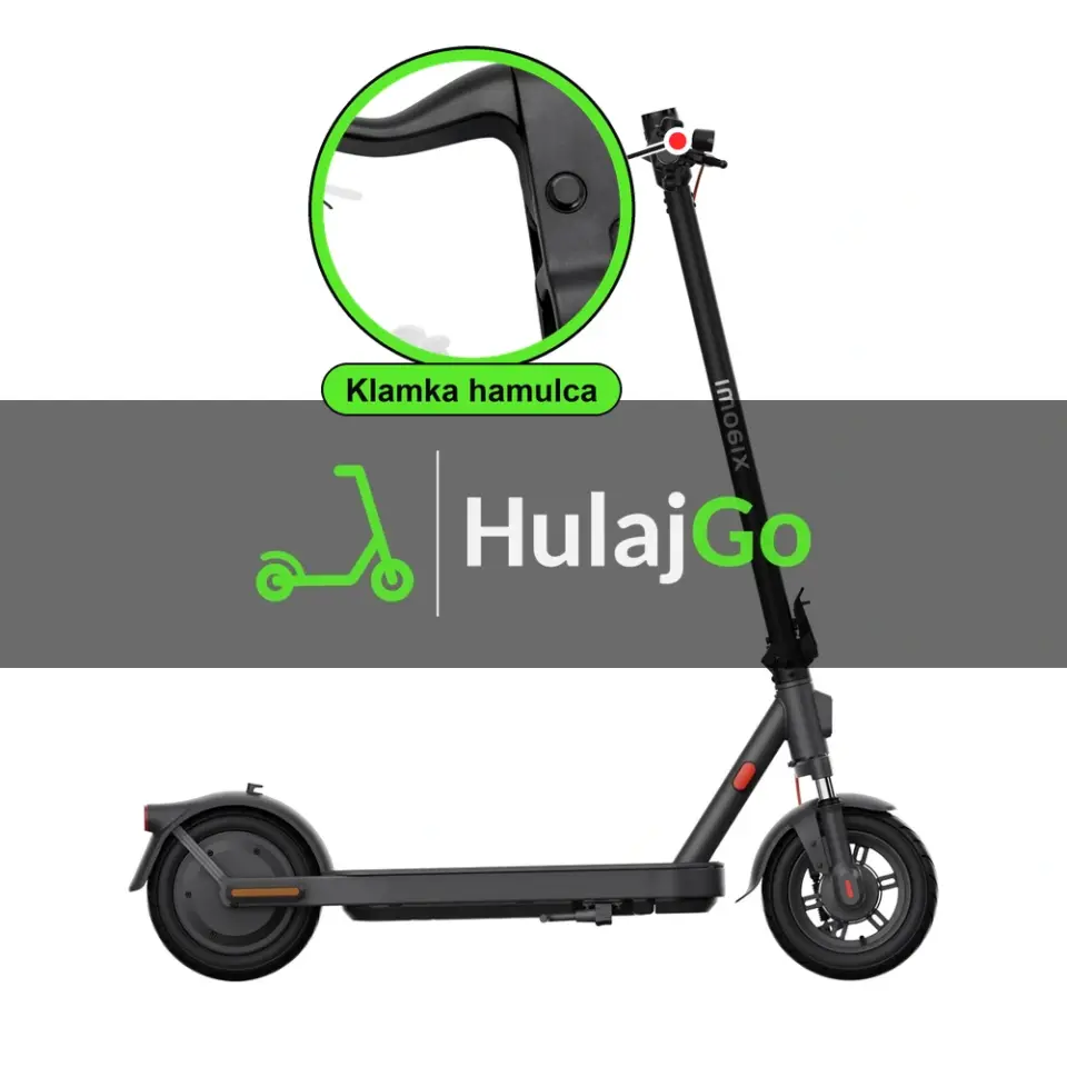Xiaomi Mi Elite - w powiększeniu klamka hamulca (wymiana klamki hamulca)