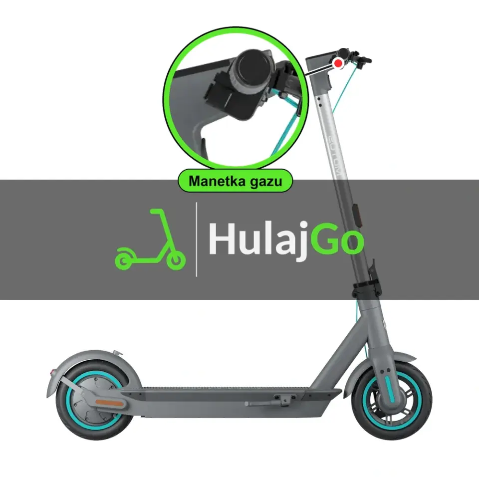 Motus Scooty 10 - w powiększeniu manetka gazu (wymiana manetki)