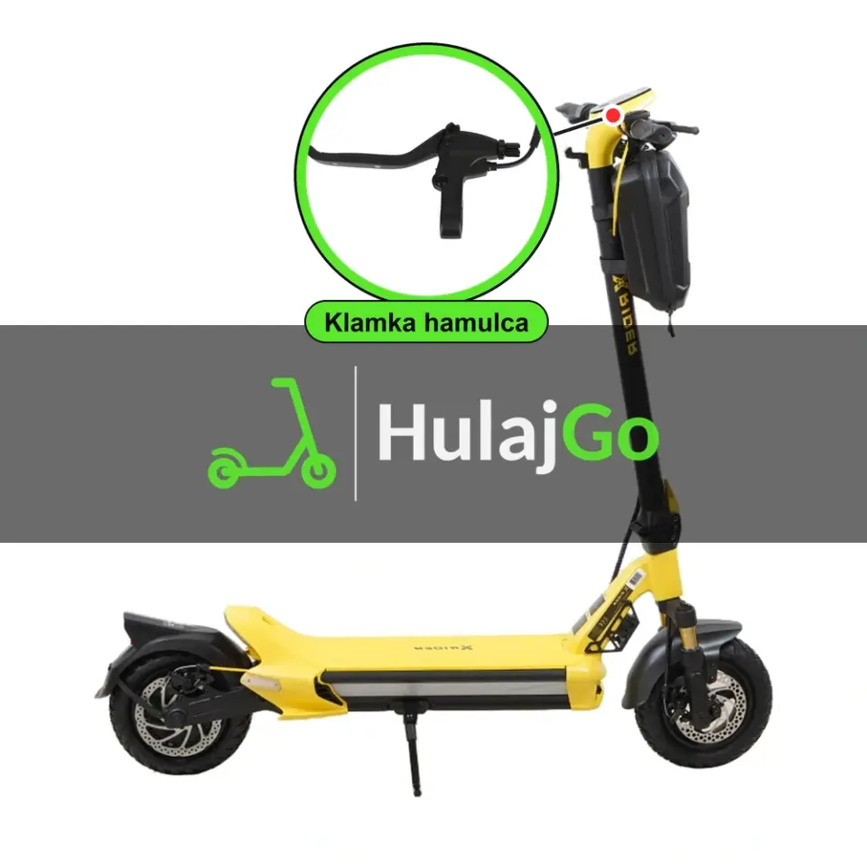 X-Rider MX10 Max - w powiększeniu klamka hamulca (wymiana klamki hamulca)