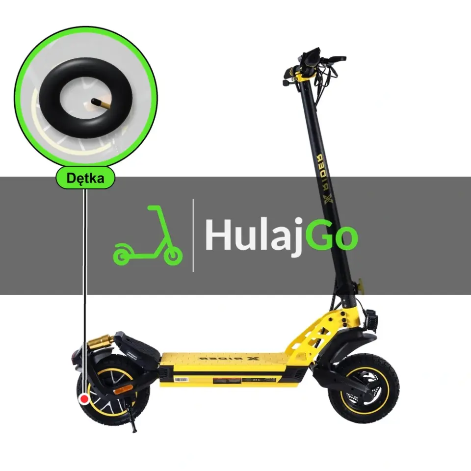 X-Rider F10 - w powiększeniu dętka (wymiana dętki)