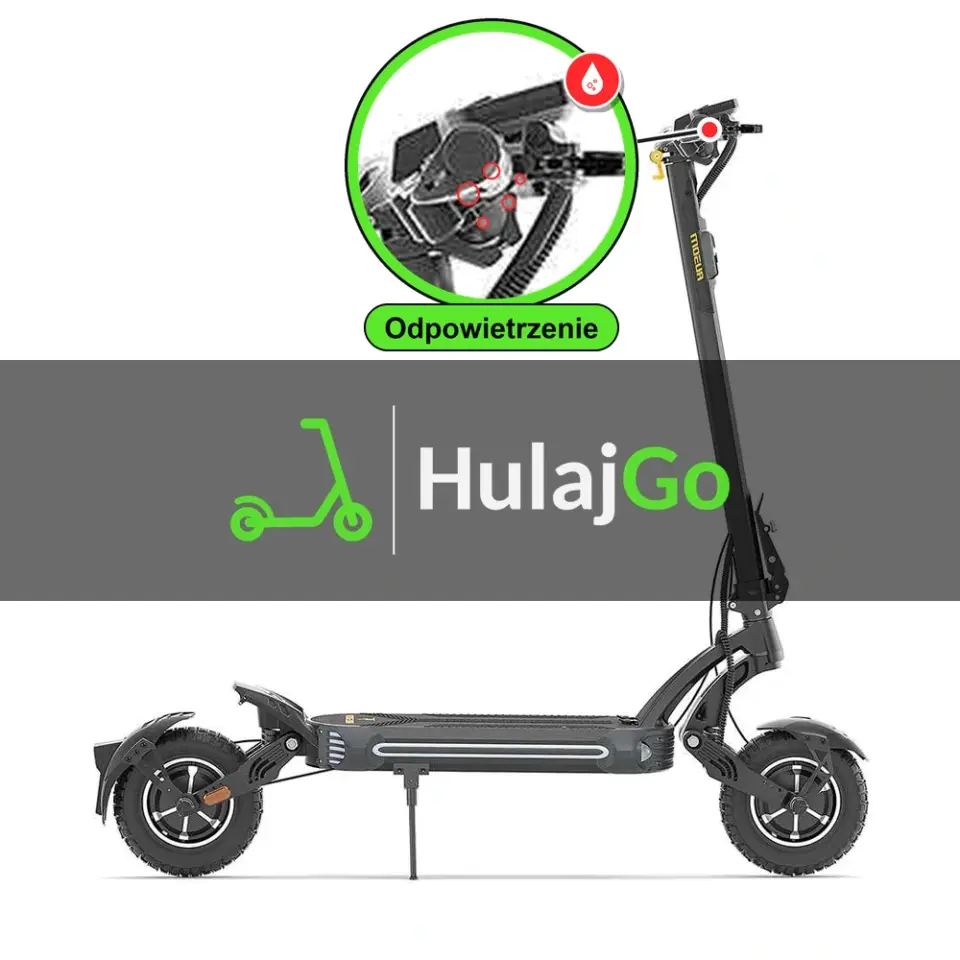 Ausom SR1 - w powiększeniu klamka hamulca hydraulicznego (odpowietrzenie hamulców hydraulicznych)