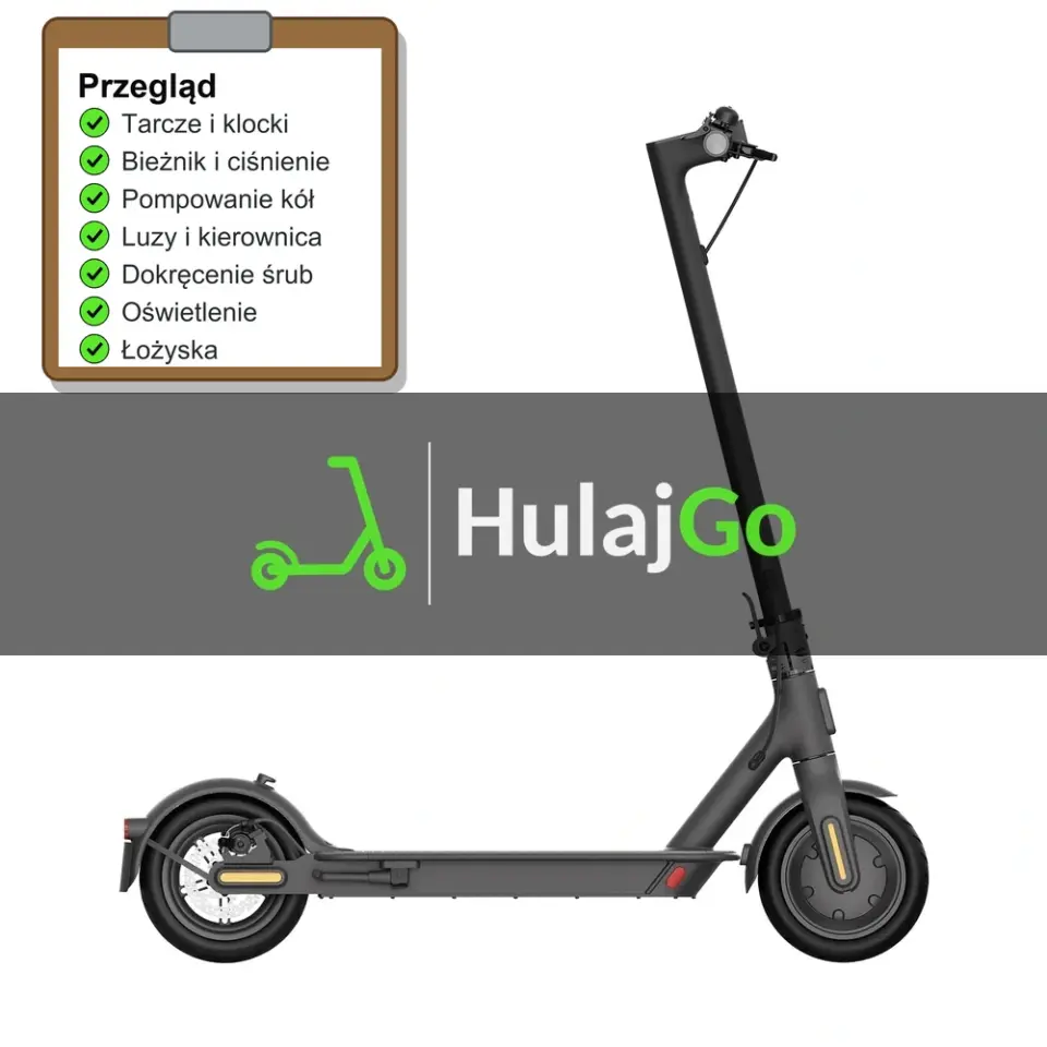 Xiaomi Mi Essential - lista kontrolna przeglądu z zaznaczonymi pozycjami (przegląd przed sezonem)