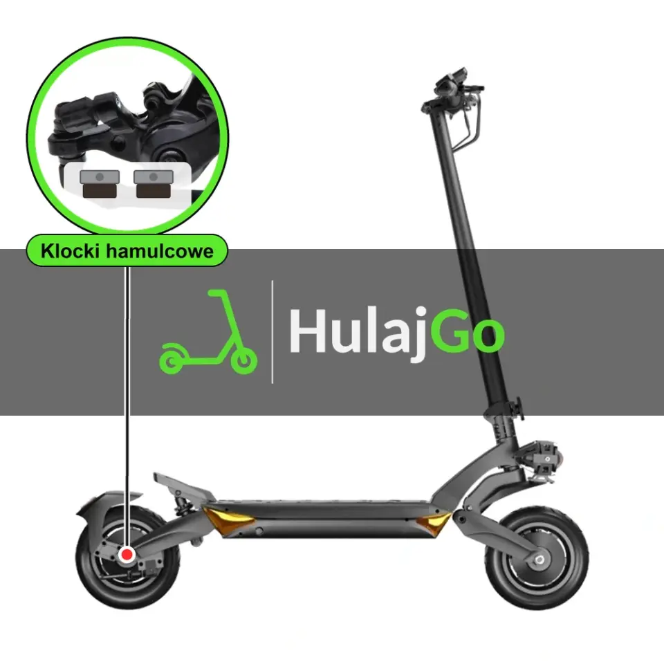 Ruptor R6 V3 - w powiększeniu zacisk z klockami hamulcowymi (wymiana klocków hamulcowych)