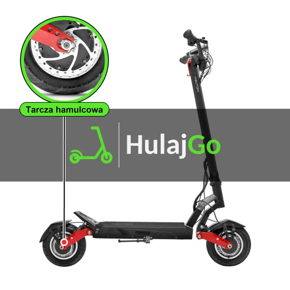 Motus Pro 10 Sport GT 52V - w powiększeniu tarcza hamulcowa (wymiana tarczy hamulcowej)