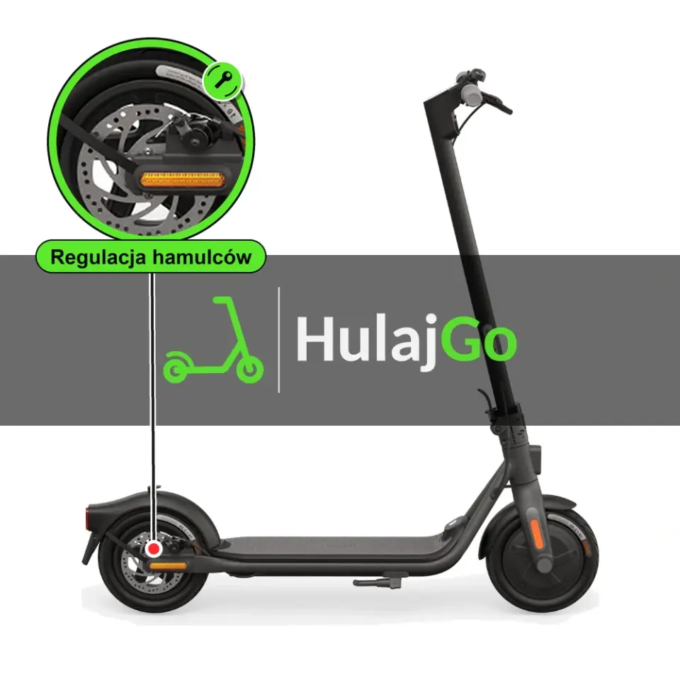Segway F20 / F25 - w powiększeniu hamulec tarczowy (regulacja hamulców)