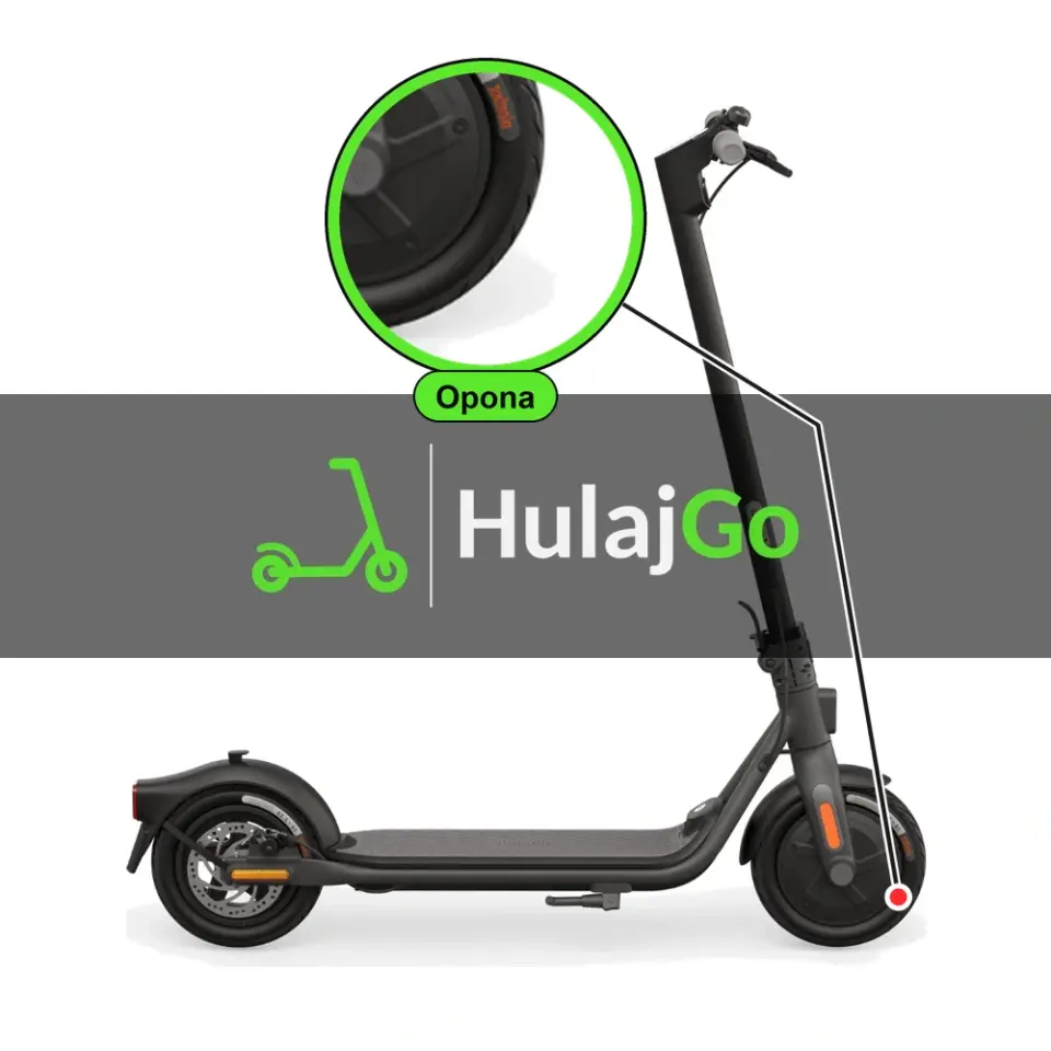 Segway F20 / F25 - w powiększeniu bieżnik opony (wymiana opony)
