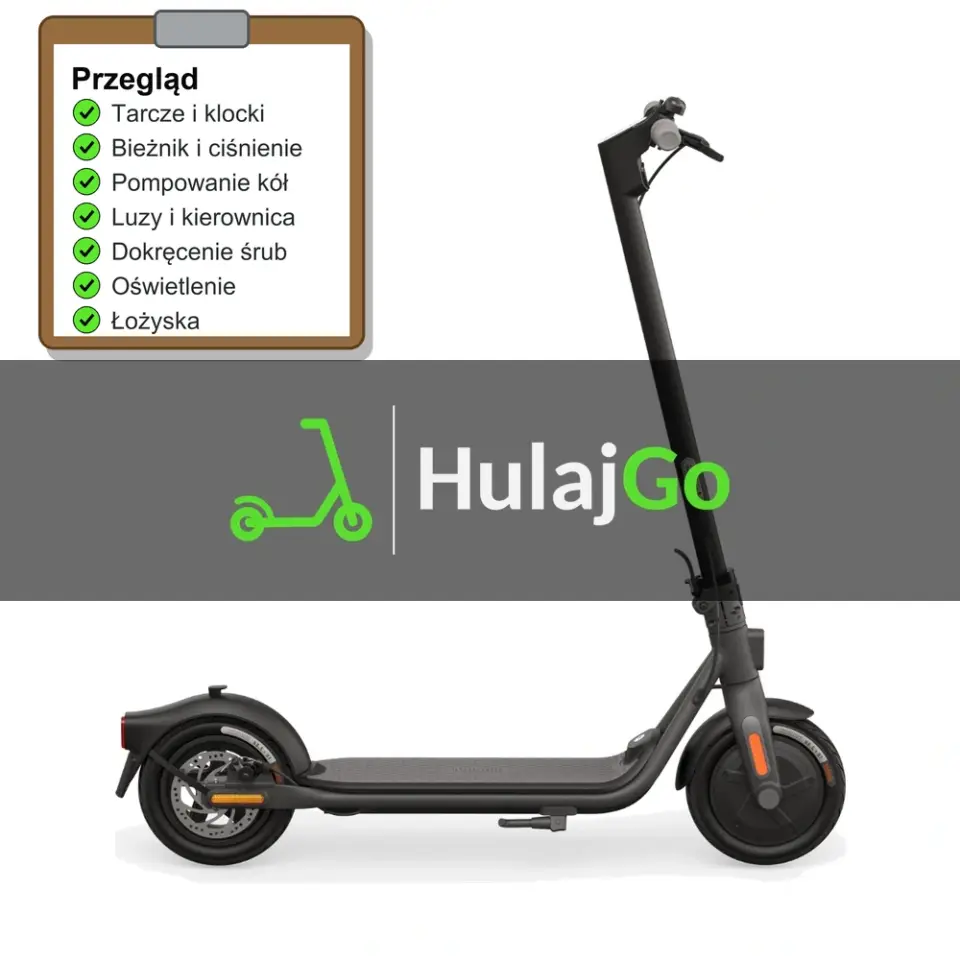 Segway F20 / F25 - lista kontrolna przeglądu z zaznaczonymi pozycjami (przegląd przed sezonem)