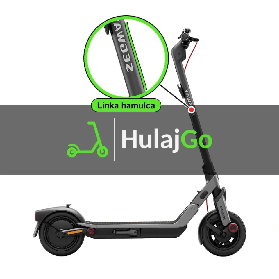 Segway E3 - w powiększeniu linka hamulca (wymiana linki hamulca)