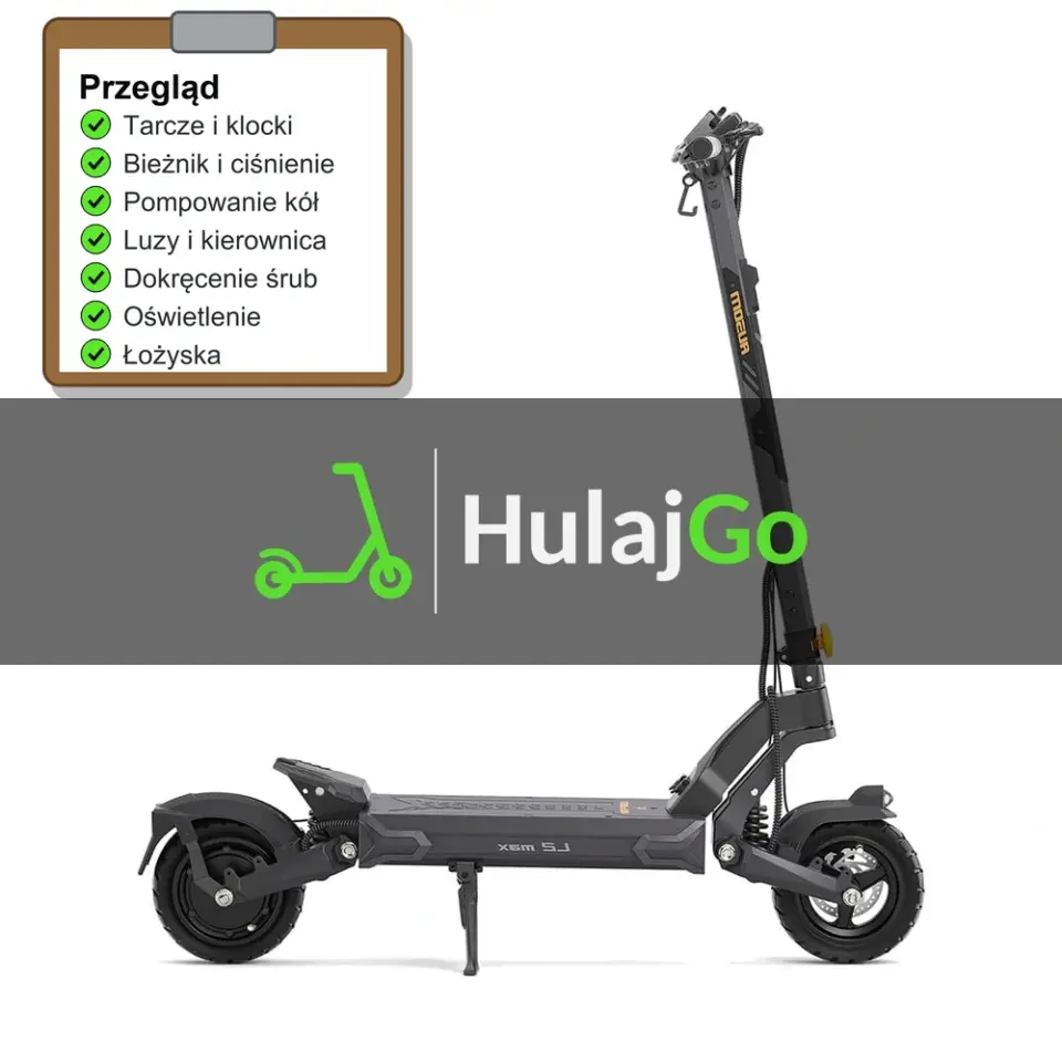Ausom L2 Max - lista kontrolna przeglądu z zaznaczonymi pozycjami (przegląd przed sezonem)