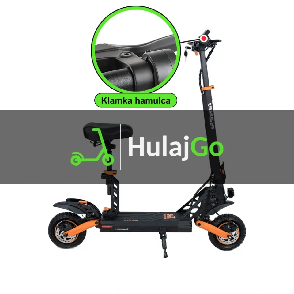 Kukirin G2 Pro - w powiększeniu klamka hamulca (wymiana klamki hamulca)