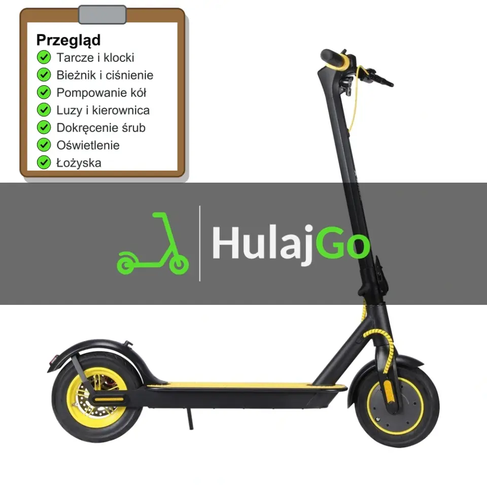 X-Rider M10 Light+ - lista kontrolna przeglądu z zaznaczonymi pozycjami (przegląd przed sezonem)