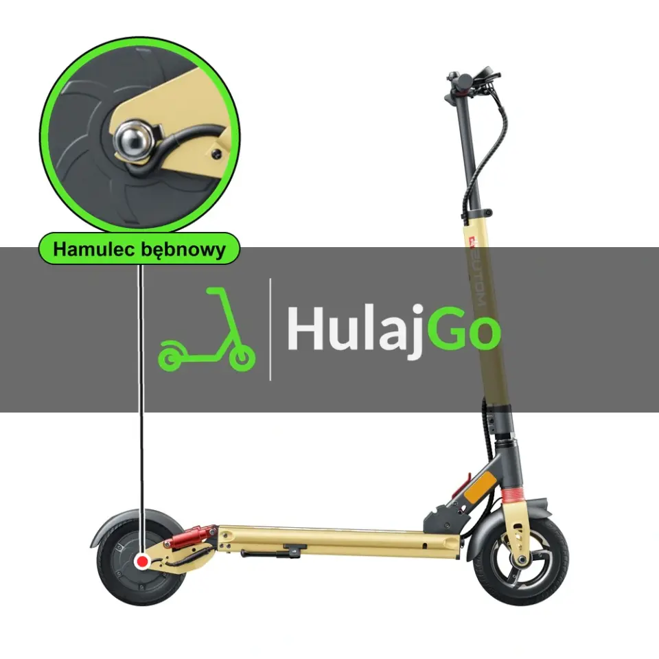 Motus Bella Ride - w powiększeniu piasta z hamulcem bębnowym (naprawa hamulców bębnowych)