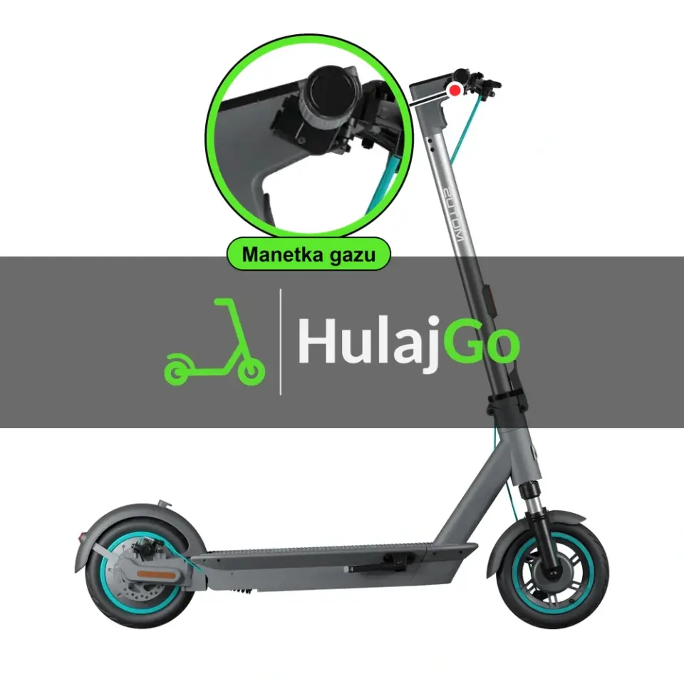 Motus Scooty 10 Plus - w powiększeniu manetka gazu (wymiana manetki)