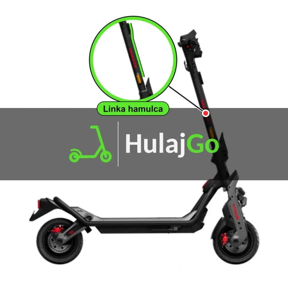 Segway GT3 - w powiększeniu linka hamulca (wymiana linki hamulca)