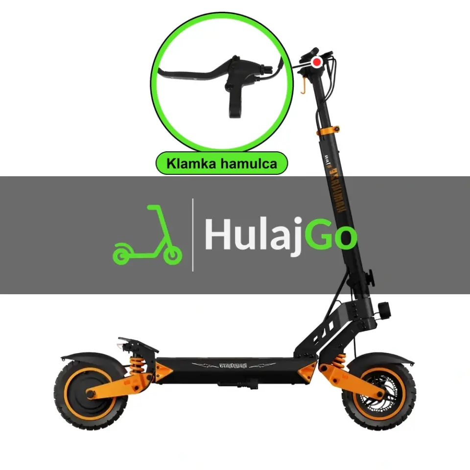 Kamikaze K1 Plus - w powiększeniu klamka hamulca (wymiana klamki hamulca)
