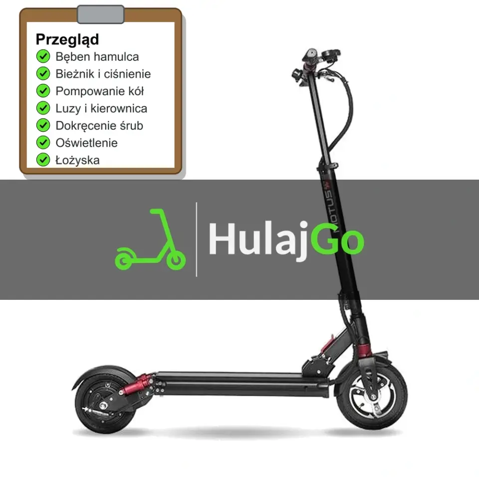 Motus Pro 8.5 Lite - lista kontrolna przeglądu z zaznaczonymi pozycjami (przegląd przed sezonem)