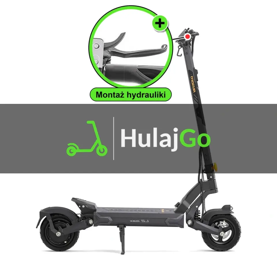 Ausom L2 Max - w powiększeniu klamka hamulca (montaż hamulców hydraulicznych)