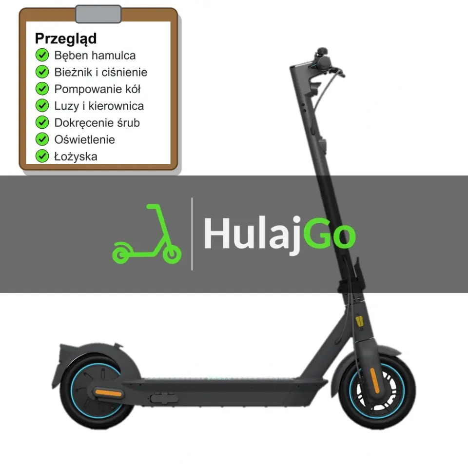Segway Max G30 - lista kontrolna przeglądu z zaznaczonymi pozycjami (przegląd przed sezonem)