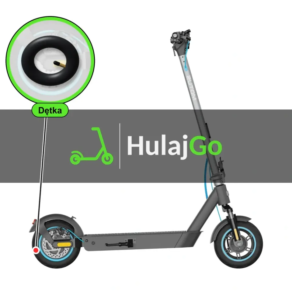 Motus Scooty 10 Pro - w powiększeniu dętka (wymiana dętki)