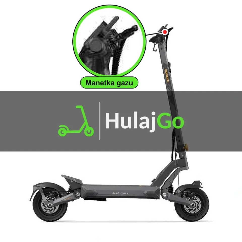 Ausom L2 Max Dual Motor - w powiększeniu manetka gazu (wymiana manetki)
